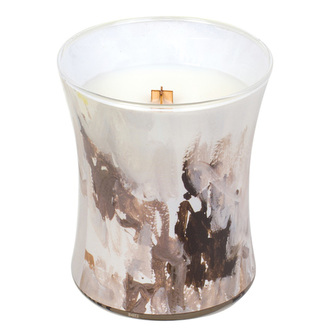 Svíčka oválná váza WoodWick Medový tabák, 275 g