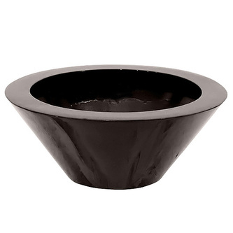 Květináč Europalms hliník-laminát, výška 15 cm, lesklý hnědý