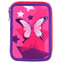 Školní penál s náplní Target Motýl, barva růžovo-fialová