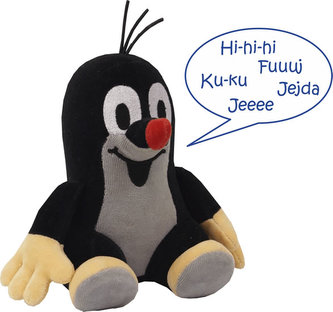 Krtek sedící mluvící plyš 15cm na baterie v krabici 12x23x10cm 12m+