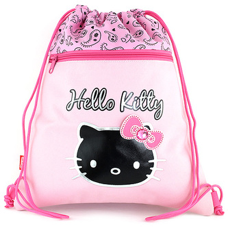 Sportovní vak Hello Kitty růžový s motivem a nápisem Hello Kitty