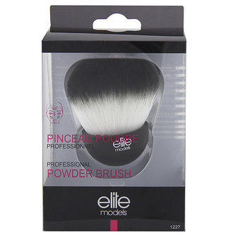 Štětec na pudr Elite Models černá rukojeť / bílo-černé štětiny, 7cm