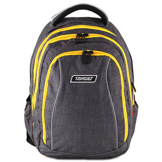 Školní batoh 2v1 Target Šedý se žlutými zipy