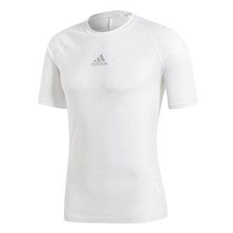 Termo tričko Adidas Alphaskin Shortsleeve | Bílá | XXL