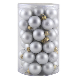 Vánoční ozdoba Europalms Vánoční dekorační ozdoby, 3,5 cm, stříbrná metalíza, 48 ks