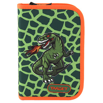 Školní penál s náplní Target T-Rex - zelená