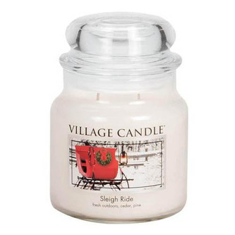Svíčka ve skleněné dóze Village Candle Zimní vyjížďka, 454 g
