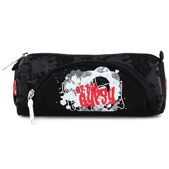 Školní penál Target čtvercový, černý