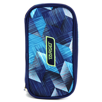 Školní penál bez náplně Target Compact, modrý se vzorem