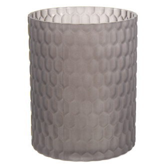 Svícen Idena Šedý, skleněný