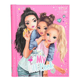 Kniha přátelství Top Model Janet, Fergie a Candy, se samolepkami, 110 stran