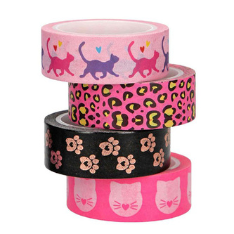 Dekorační lepicí pásky Top Model, Růžové, 4 ks