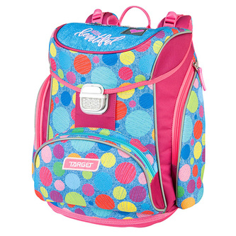 Školní aktovka Target Barvné puntíky, růžovo-modrá