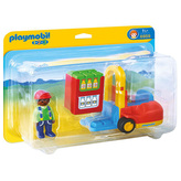 Vysokozdvižný vozík Playmobil s panáčkem, 4 dílky