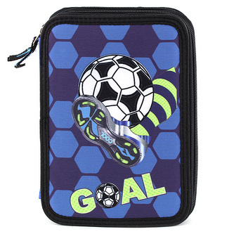 Školní penál s náplní Target Goal, barva modrá