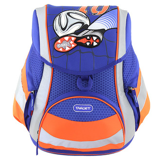 Goal Školní aktovka Target Fotbal - reflexní, modrá