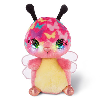 Plyšový motýlek Nici Lomsi, s LED diodami, 16 cm