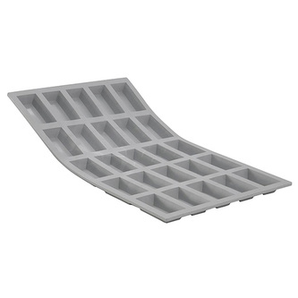 de Buyer ELASTOMOULE  MINI FINANCIER 30X20CM 25 CAKES 4,9X 2,6 X 1,1