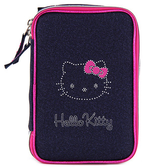 Školní penál s náplní Target Hello Kitty, tmavě modrý jeans