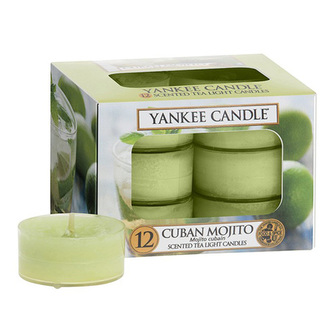 Svíčky čajové Yankee Candle Kubánské mojito, 12 ks