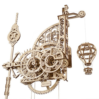 Ugears 3D dřevěné mechanické puzzle Nástěnné hodiny Aero 