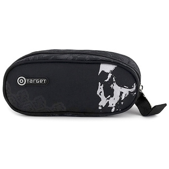 Školní penál Target elipsovitý černý