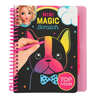 Škrabací sešit Top Model S duhovým podkladem, včetně škrabátka