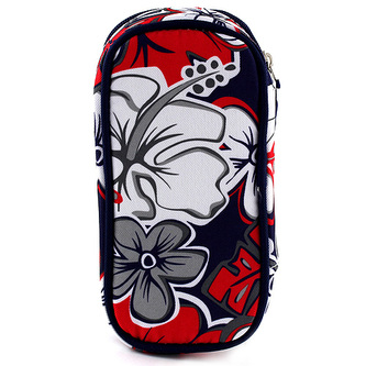 Školní penál Target červeno-bílo-šedý