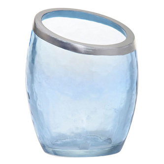 Svícen skleněný Yankee Candle Modrá perleť, průměr 8 cm