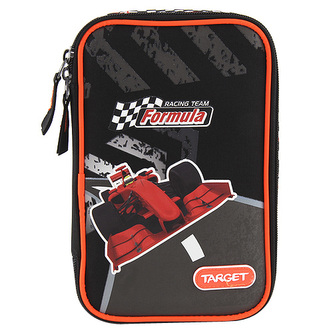 Školní penál s náplní Target Formule - černá