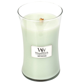Svíčka oválná váza WoodWick Sladká zmrzlina, 609.5 g
