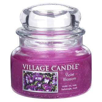 Svíčka ve skleněné dóze Village Candle Fialka, 312 g
