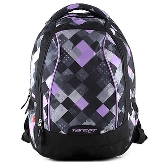 Studenstský batoh Target fialové kostky