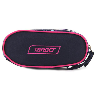 Školní penál Target Tmavě modrý/květinový vzor