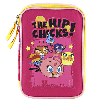 Školní penál s náplní Target Angry Birds, barva růžová