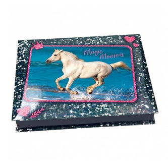 Pouzdro na kancelářské potřeby Horses Dreams Magic Moment, modré
