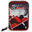 Školní penál s náplní Target Formule, barva černo-červená