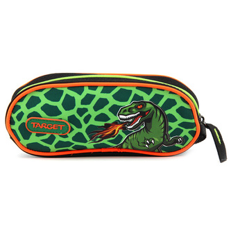 Školní penál Target T-Rex, jednoduchý, zelený