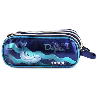 Školní penál Target Dolphin NICE, barva modrá