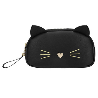 Kosmetická taška Top Model Černá s motivem kočky