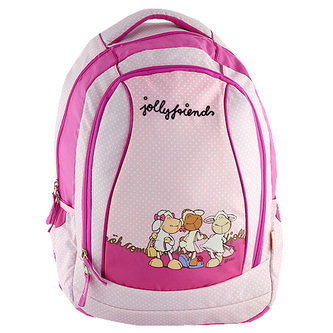 Batoh Nici růžový, tři ovečky