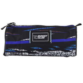 Školní penál Target kulatý, modrý