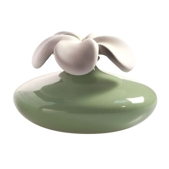 Keramický difuzér Millefiori Milano Air Design, květina velká, zelený