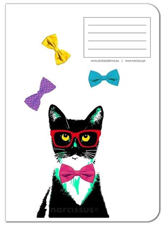 Zeszyt A4/60K kratka PP Fun Cat (4szt) NARCISSUS