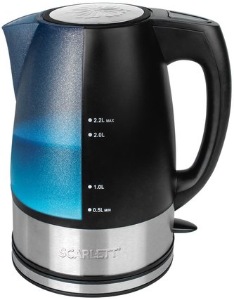 Scarlett Rychlovarná konvice objem 2,2 l, příkon 2200W.