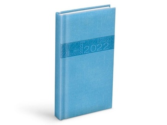 Diář 2022 D802 PU blue 90x170 mm