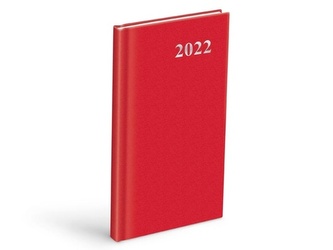 Diář 2022 T806 PVC Red 90x170 mm