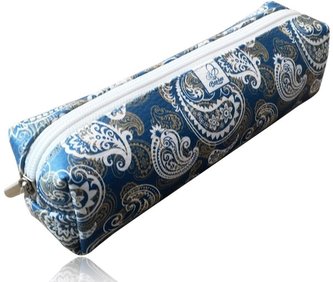 Piórnik prostokąt Oczka białe PP-07