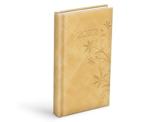 Diář 2022 D802 PU beige 90x170 mm
