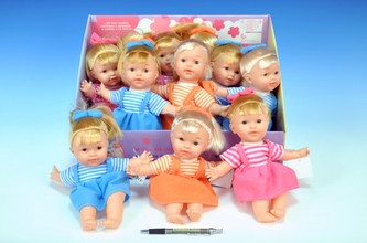 Panenka měkké tělo 25cm asst 3 barvy 12ks v boxu